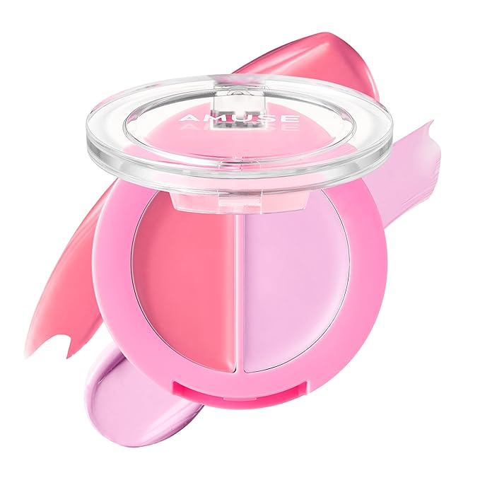 Amuse SEOUL Lips and Cheeks Healthy Balm 03 STRAWBERRY BALM | Moisturizing, Glossy, Creamy Texture, Lightweight, Dewy Finish, Natural-looking Color, K Beauty Makeup, Vegan (1.5g / 0.05 oz)