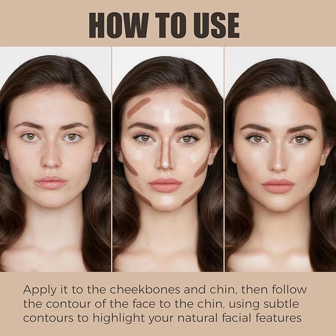 2PCS Contour Sticks, Natural Buildable Coverage Cream Contour Bronzer Stick,【Portable Travel Size】【Waterproof & Lightweight】【Long Lasting】Smooth Gliding Face Shaping Makeup, Cold Gray + Medium Gray