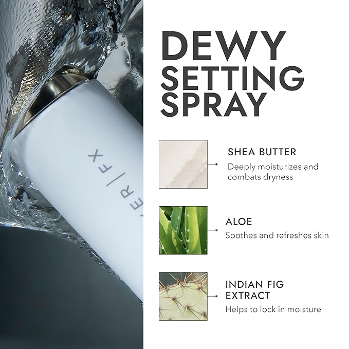 COVER FX Dewy Finish Setting Spray - Makeup Finishing Spray - Shea Butter & Aloe - 4 Fl Oz