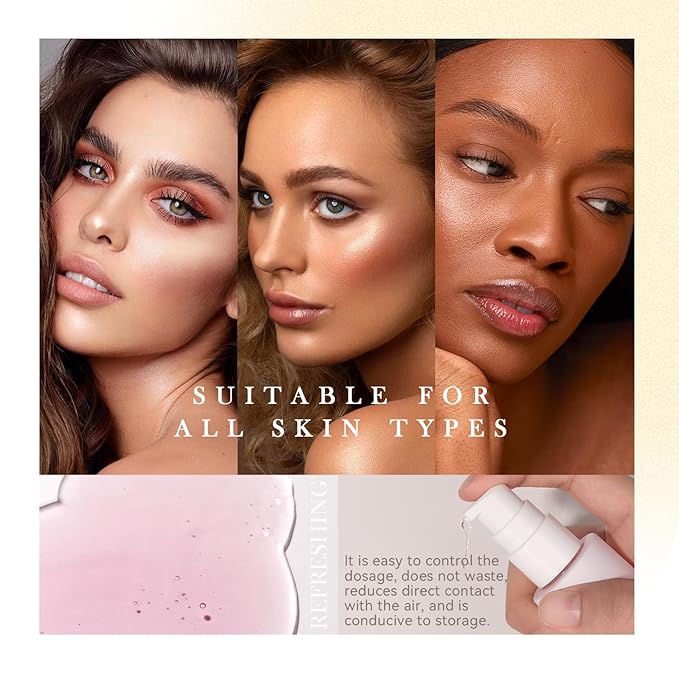 Hydrating Face Primer, Moisturizes Smooth Skin, Long-lasting Moisturizing Foundation Face Primer, Makeup Base Primer, Pores Fine Lines Minimizer with Glycerin, Green