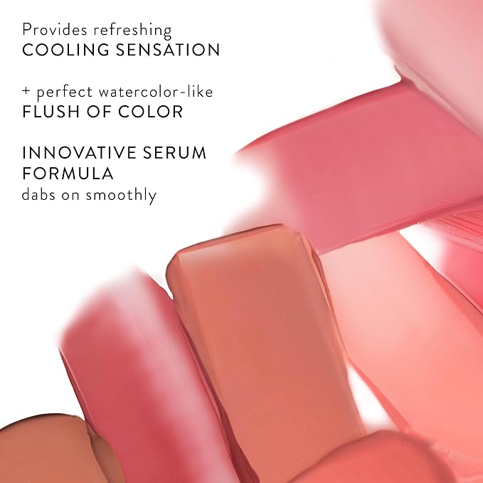 LAURA GELLER NEW YORK Serum Blush Tint, Lightweight Liquid Blush for Cheeks, Weightless Watercolor Sheer Finish, Blushing Berry