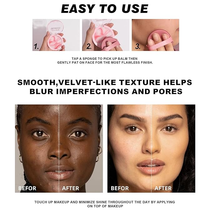 Matte Concealer Makeup Setting Powder with Puff, Three-Dimensional Contouring, Natural, Lightweight, Waterproof, Oil-Controlling, Non-Stuck Matte Concealer Powder