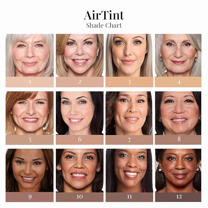 Jerome Alexander MagicMinerals AirTint Tinted Moisturizer AirBrush Spray Light Shade | Tinted Moisturizer Spray with Anti-Aging Ingredients | Medium Dark
