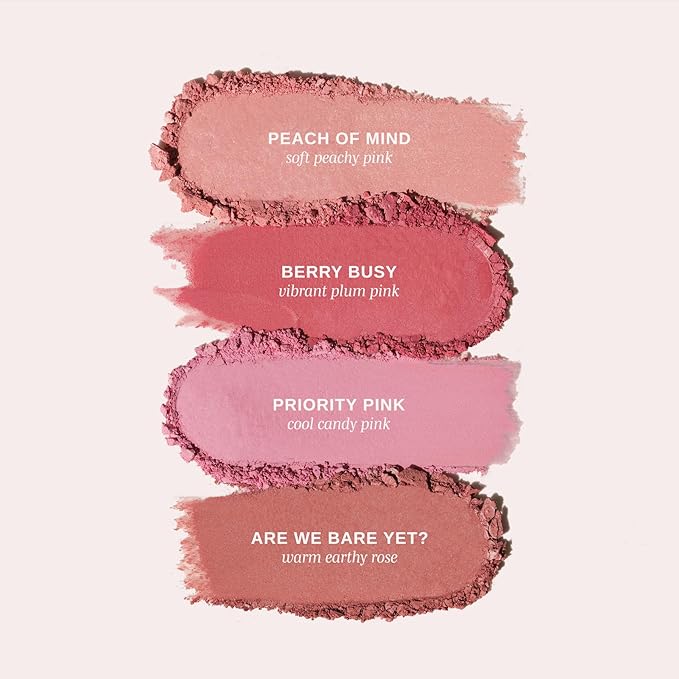 Wander Beauty Hydrating Powder Blush - Lightweight, Peach Blush Makeup with a Blurring, Satin Finish - Buildable Formula with Hyaluronic Acid, Squalane & Aloe Leaf Extract - Peach of Mind - 0.18 oz