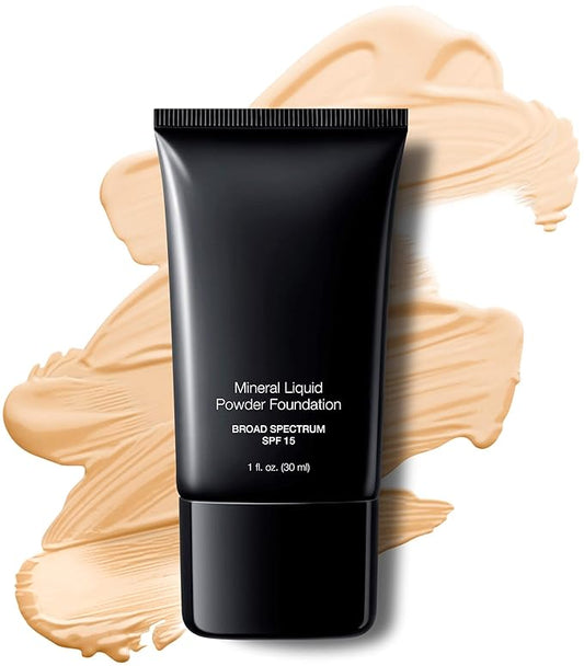 Jolie Mineral Liquid Powder Foundation SPF 15 1 Fl. Oz. Hypoallergenic - For All Skin Types (Linen)