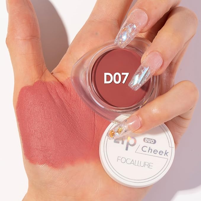FOCALLURE Velvet-hazy Matte Cheek Lip Mud Dual-use For Lips And Cheek Lip Clay High Pigment Lipstick Blush Lasting Lip Tint