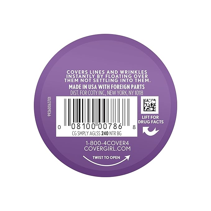 COVERGIRL Simply Ageless Instant Wrinkle-Defying 0.4 Fl Oz Foundation & 0.39 Oz Pressed Powder Bundle