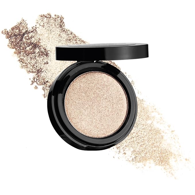 Highlighter – Hypoallergenic Face Highlighter - High Glossy Face Illuminator with Natural Finish - Pearl Shimmer - Smooth silky Powder Makeup (Golden Champagne, 3 g)