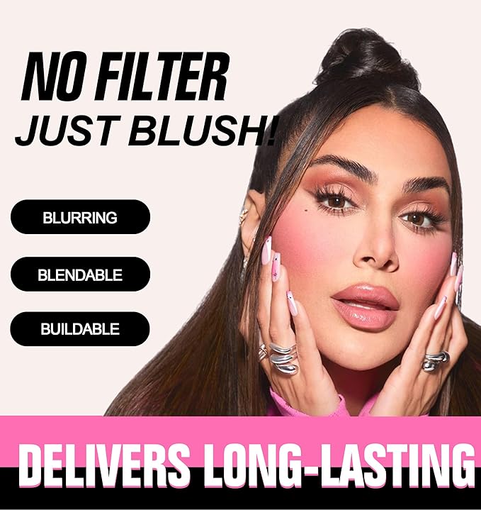 Multi Glow Balm Blush, Ph Changed Hydrating Tinted Cream Blush for Cheek & Eye & Lip Tint, Creamy Lightweight Blendable Highlighter Blusher, Face Illuminator, Radiant Skin Finish, #02