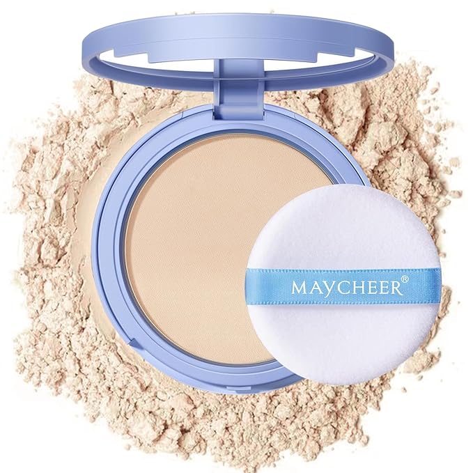Oil Control Face Pressed Powder, Matte and Smooth Translucent Powder Setting Powder Makeup, Waterproof Long Lasting Finishing Face Powder, Cruelty-free (#01 CALASSIC IVORY)