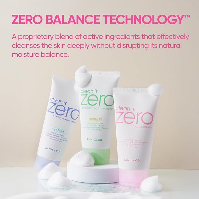 BANILA CO Clean It Zero Original Double Cleanse Set | Original Cleansing Balm 180ml + Foam Cleanser 150ml | Vegan Korean Face Wash for All Skin Types