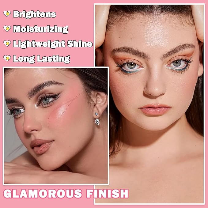 Cream Blush Stick Multi-Use Makeup Blush Stick for Lip and Cheeks Tint Solid Moisturizer Waterproof Cream Blush Natural Face Blush Makeup for All Skin Tones-04 Rose Pink