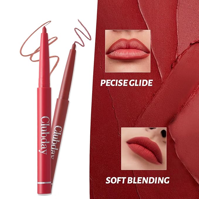 6 Pcs Retractable Lip Liner Longwear Rich Lip Colors,Smooth Application,Matte Finish Waterpoof Lip Pencil Multi Colors With All Skin