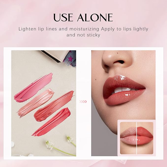 Lip Gloss, Lip Stain Makeup Smooth and Creamy Texture, Lip Tint for Women Girls, Long Lasting Lipstick, Lip Stain Makeup Moisturizing Non-Sticky #plum