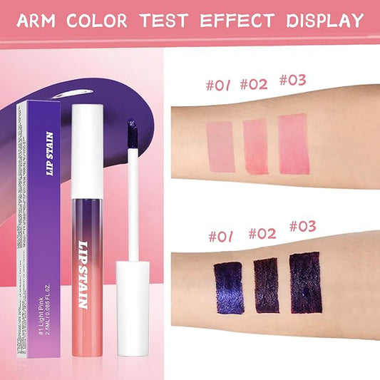 DAGEDA 3 Colors Peel Off Lip Stain Set, Matte Finish Lip Liner Stain, Waterproof, Non-sticky, Long-lasting Peel Off Lip Liner Stain, Highly Pigmented Tattoo Lip Tint Stain