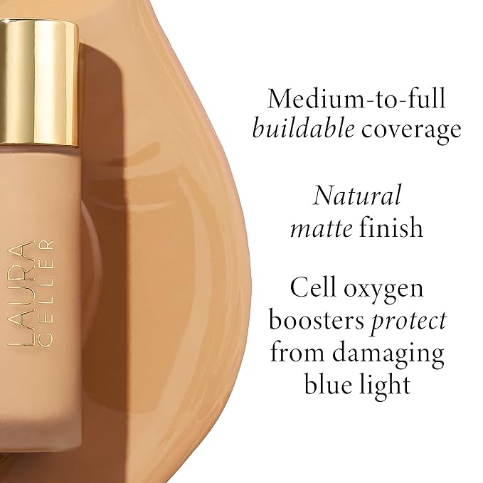 LAURA GELLER NEW YORK Redness Care Kit: Double Take Liquid Foundation, Deep + Ideal Fix Concealer, Deep + Baked Blurring and Setting Powder, Tan/Deep