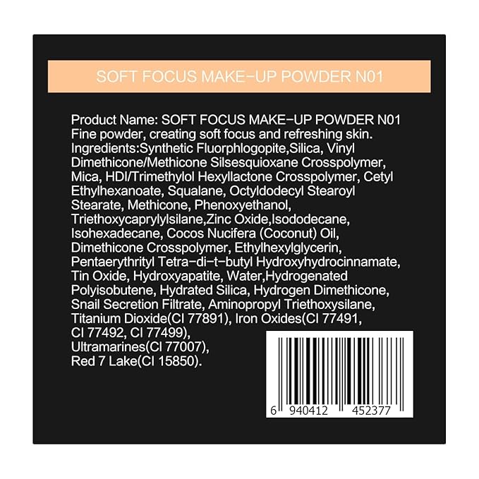 Soft Focus Loose Setting Powder, Waterproof, Matte, Oil Control, Shine Free, Talc-Free Face Powder Makeup, 24H Longwear Finishing Powder, N01 Natural for Medium & Tan