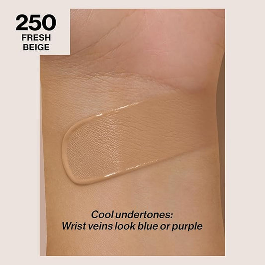 Revlon Liquid Foundation, ColorStay Face Makeup for Normal & Dry Skin, SPF 20, Longwear Medium-Full Coverage with Natural Finish, 250 Fresh Beige, 1 fl oz