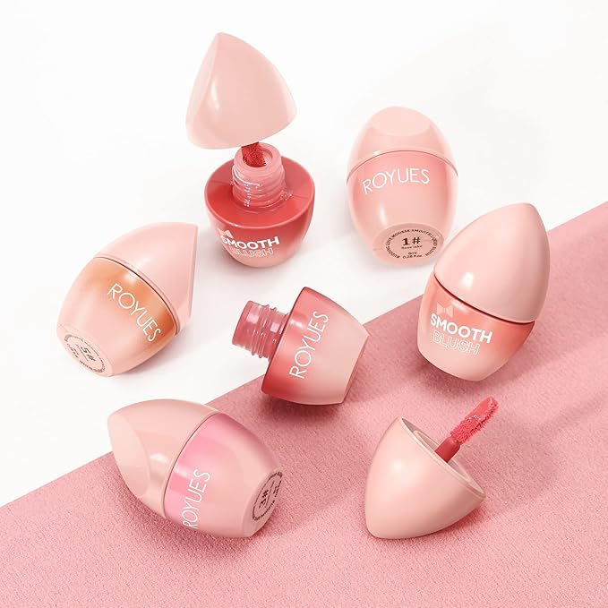 3 Pack Liquid Blush Set, Rose Blush, Light Pink Blush, Tangerine Orange Blush for White Fair Skin, Daughter Teen Girls Gift Idea, Vegan & Cruelty-Free, 0.28fl.oz /8ml (#01#02#03)