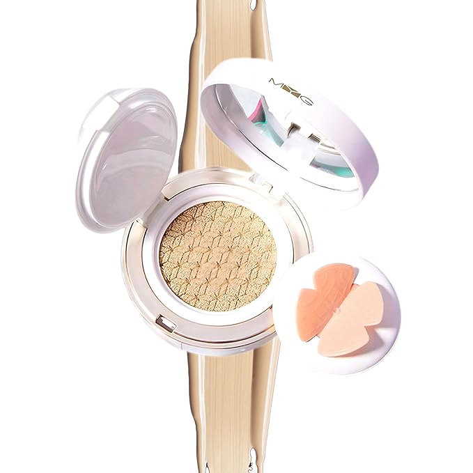 Meiyan Tang Lightweight Cushion Foundation BB Cream - Natural Coverage, Hydrating, Long-Lasting, Non-Drying, Waterproof, Anti-Sweat, Flawless Matte Finish, Unique Butterfly Puff Design