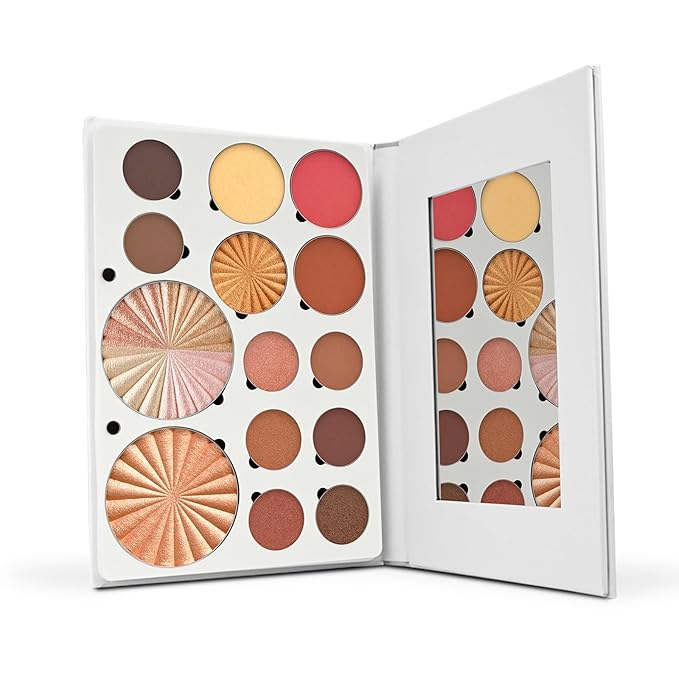 OFRA Pro Palette Soul - 4-in-1 Face Makeup Palette with Blush, Eyeshadows, Highlighter and Banana Powder - Powder Makeup Palette with an Integrated Mirror - Travel-Friendly, Cruelty-Free