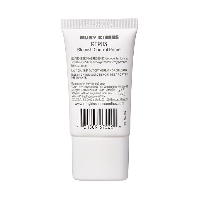 Ruby Kisses Face Primer, Blemish Control Velvety Smooth Makeup Base Primer for Face, Oil-Free Shine-Control Face Primer for All Skin Types