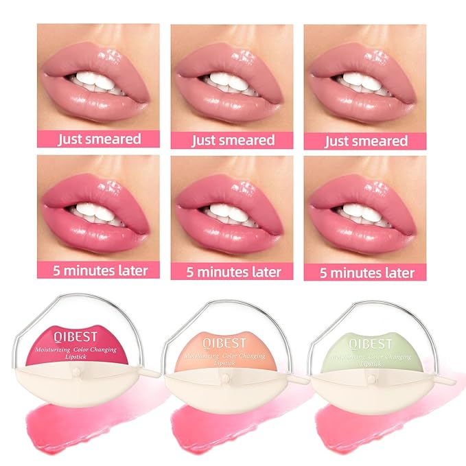 Jolilab 3 Colors Changing Lipstick.Long Lasting Lip Gloss.Lip Balm Tinted Magic Makeup.Magic Temp Color Change Matte Lip Gloss Makeup.0.2oz (01#)