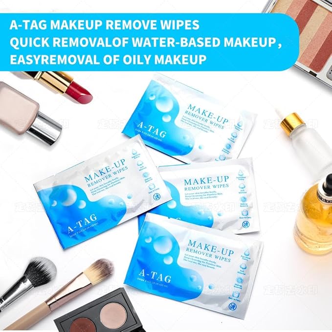 Make-up Remover Facial Cleansing Alcohol Free and Waterproof Makeup Remover Wipes, With Vitamin E Make up Remover Wipes for Face, Eyes, Lips. 25+5 Extra wipes