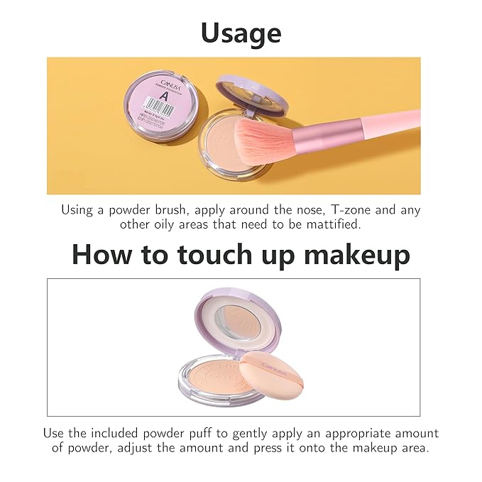 POWDER FOUNDATION soft-focus formula, fine pores, and long-las ting, makeup setting (A, ONE SIZE)