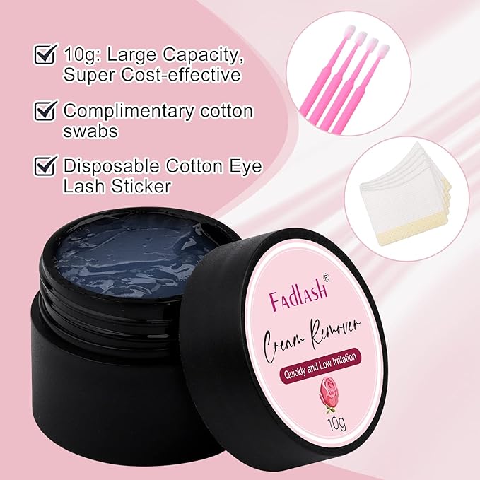 Eyelash Extension Remover 10g Lash Extension Remover Dissolves Powerful and 60ML Eyelash Extension Remover Gentle Soothing Cluster Lash Extension Remover