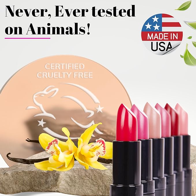 Fifth & Skin BOTANICAL Lipstick (CHERRY PLUM) | Made in USA | Vegan | Natural | Organic | Cruelty Free | Paraben Free | NO Lead | Moisturizing Color that's Good for your Lips!