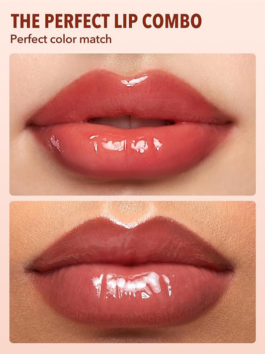 SHEGLAM 2-In-1 Lip Rules Liner & Gloss Pen Long Lasting Plumping Perfect Lip Combo Makeup Set-Judgey Much