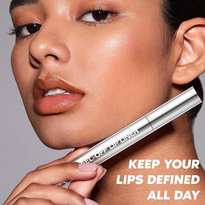 Lip Stain Peel Off, Orange Red Lip Liner Stain Peel Off Tattoo Matte Lip-tint, Long Lasting, Waterproof, Transfer-proof, Moisturizing, Easy to Use, Highly Pigmented Color for All Skin Types (#07)