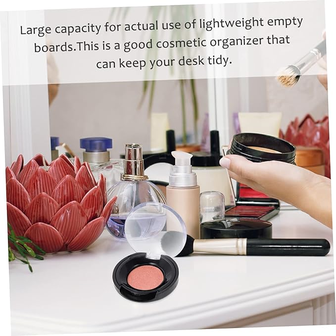 8pcs Eye Shadow Blank Empty Case - DIY Makeup Palette With Pans for Blush and Eyeshadow - Mini Plastic Travel Box With Cover