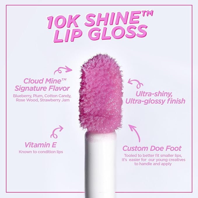 Petite 'n Pretty Everyday At First Glow Makeup & Featherlight Clear Mascara Set for Kids, Teens, & Tweens - Natural 3-in-1 Palette with Lip Gloss, Dual Purpose Brow & Lash Gel, Non-Toxic