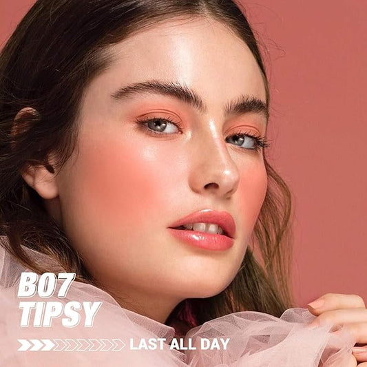 FOCALLURE Silky Face Pressed Blush,High Pigment Mineral Blusher,Create a Fade-free Flawless Finish and Give your Skin a Natural Glow,Lightweight Facial Blusher Makeup,TIPSY