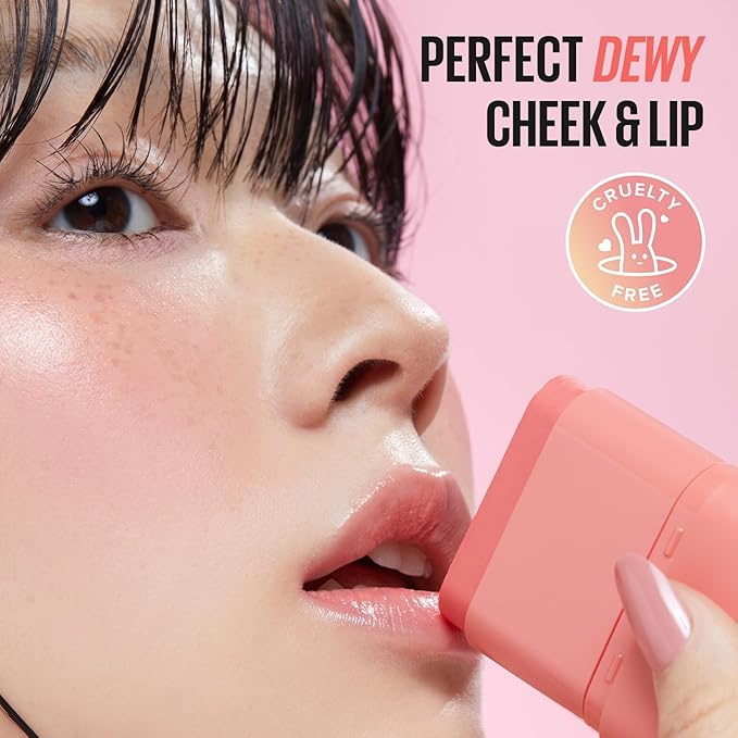 Kaja Cheek & Lip - Dewy Bar 04 Fig Smoothie Sorbet | Creamy Blusher and Balm Multi-Stick, 45% Moisturizing Oil, Apple Extract, Vitamin-Hyaluronic Acid Infused, High Shine, 10g