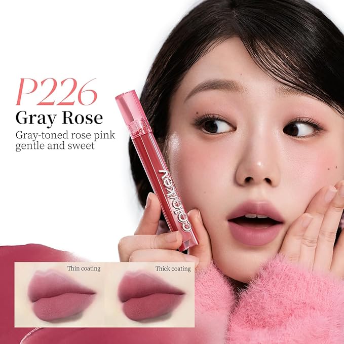 COLORKEY Airy Velvet Lip Tint, Matte Finishs, Longwear Rich Lip Colors, non-sticky, Creamy Soft Texture, Waterproof Lip Stain, Matte hydration, non-drying. Velvety finish (B605 Cinnamon Peach, 3g)