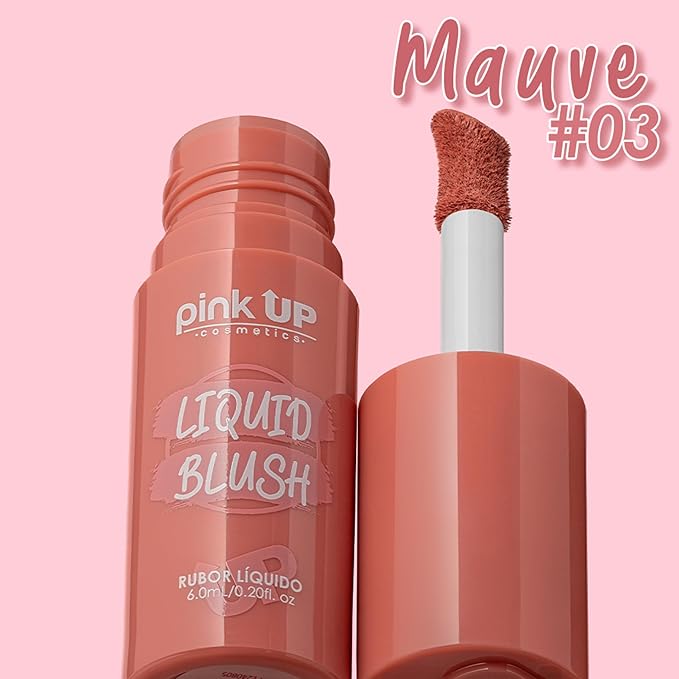 | Liquid Blush | Long-Lasting Liquid Blush | Non-Greasy | Highly Pigmented | Suitable for All Skin Types | Matte Colors | Subtle Shimmer Highlights | Shade: Mauve| 6ml | Model PKLB03