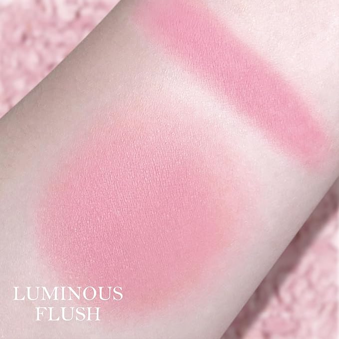 KYDA Baked Blush, Marbleized Powder Matte Blush for Cheeks, Multidimensional Buildable Color, Lightweight Matte Satin Finish Face Blusher, Lighting Glow Blusher, 02 LUMINOUS FLUSH