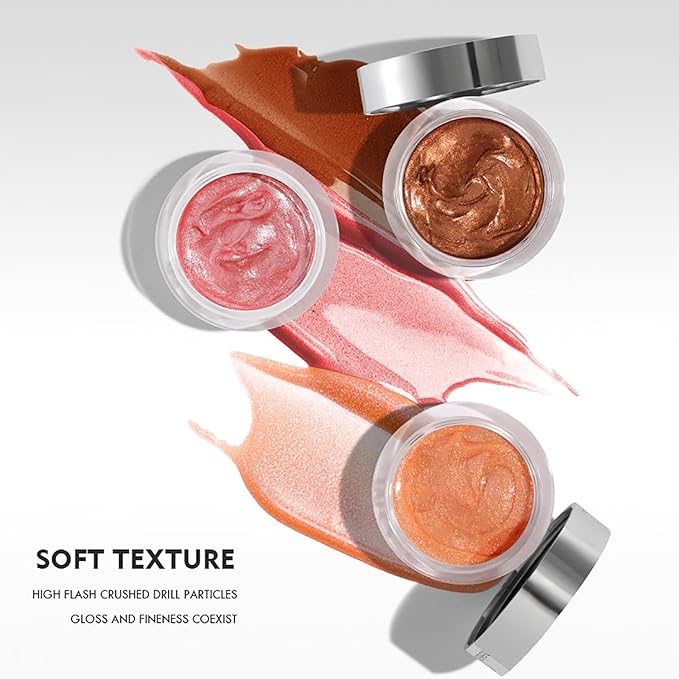 Face Blushes Glow Balm, Cream Blush for Cheeks, Lips, Eyes, Natural Makeup, Radiant Finish, Hydrating, Highlighter, Creamy, Lightweight & Blendable Color, Long Lasting, Soft Texture (1#+2#, Set)