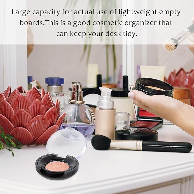 Round Eyeshadow Cases : 8pcs Empty Makeup Eyeshadow Box Travel Eyeshadow Boxes Round Compact Blushes Highlighters Eyeshadow Makeup Organizer Cosmetic Containers with Tin Liner