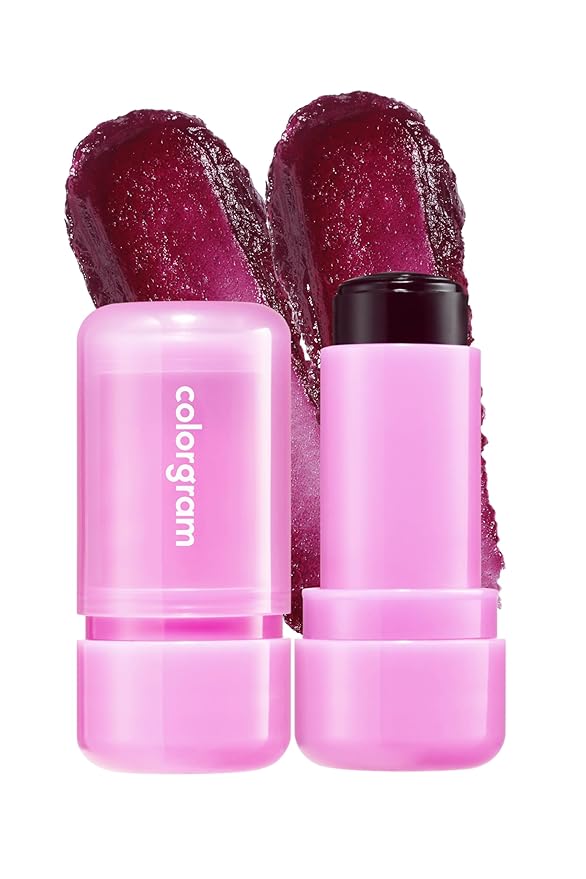 COLORGRAM MULTI JELLY STICK 03 MULBERR JELLY | Soft Grape Purple Shade | Lightweight | Dewy | Sheer | Lip and Cheek Multi Use