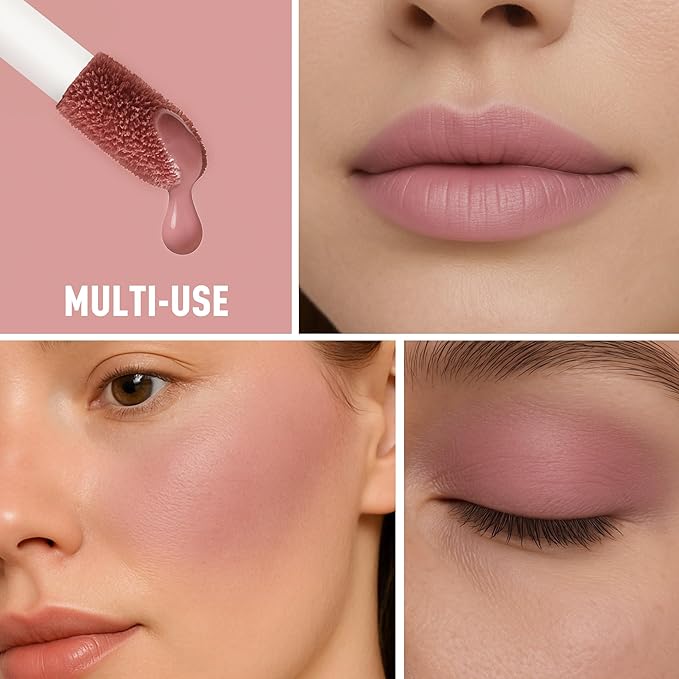 FV Liquid Blush, Long Lasting Buildable Cream Cheek Tint with High-Pigment Color, Weightless Blendable Formula for Natural Dewy Finish (Courage)