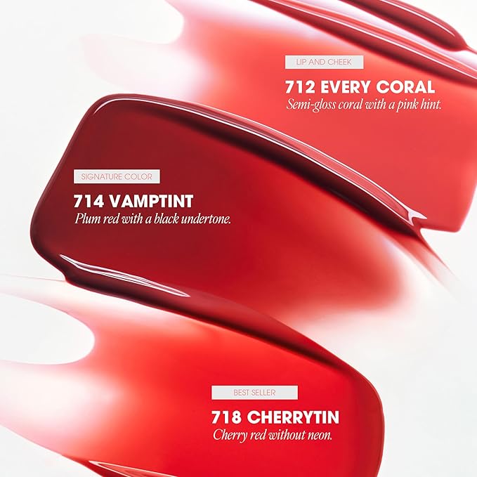 NARCISSISM LIP TINT 714 VAMPINT, Soft Shine Tinted Lip Stain, Conditions Lips + Gives a Natural, Dewy Flush (4.5g, 0.01 oz.)