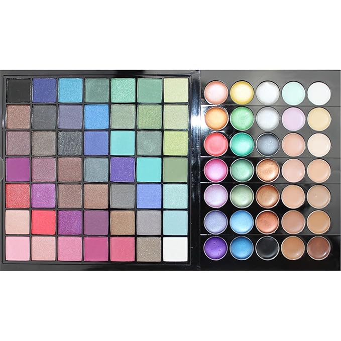 Pure Vie 177 Color All-in-One Holiday Gift Makeup Set Cosmetic Essential Starter Bundle Include Eyeshadow Palette Lipstick Concealer Blush Mascara Foundation Face Powder- Makeup Kit for Women Full Kit