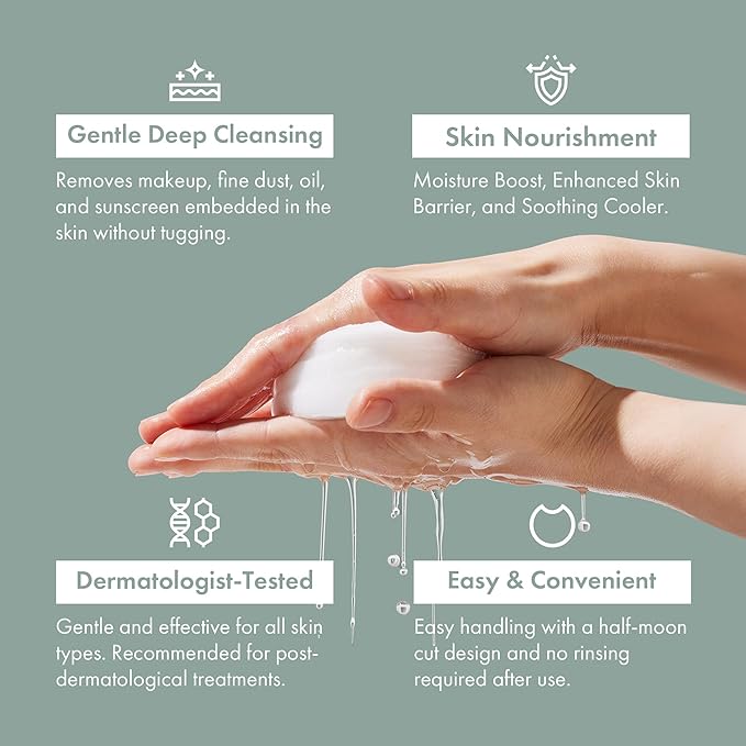 Facial Cleansing Pads - Daily Oil & Makeup Remover Cotton Pads, Gentle Cleansing, Hydrating, Dirt & Impurities Removal Without Tugging - Vegan, Non-Irritating, 50pads