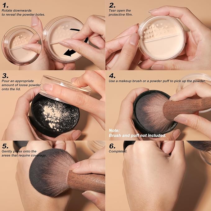 YOUNG VISION Flawless Finish Loose Face Powder - Translucent Setting Powder, Blurs Fine Lines & Imperfections, Lightweight, Long-Lasting, Suitable for All Skin Types, Makeup Essential