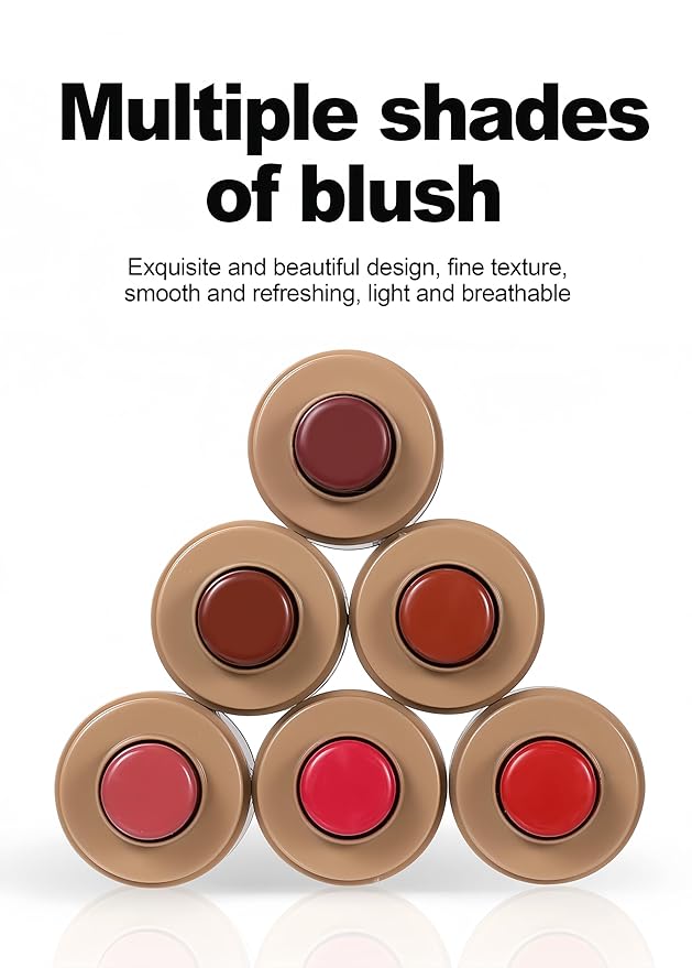 MAEPEOR Matte Blush Stick Creamy Natural Looking Finish Face Blush Long-Lasting Lightweight Buildable Blushes Stick for Cheeks (Color H01)
