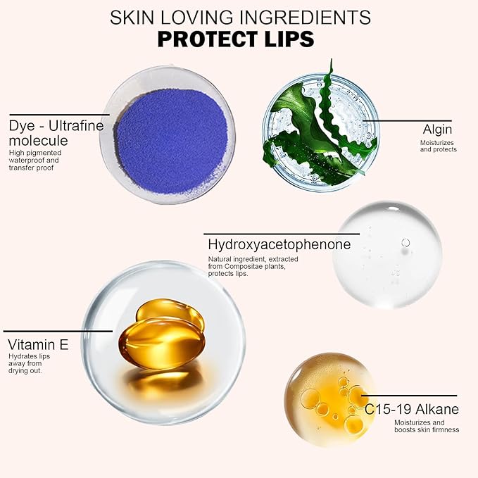 Peel Off Lip Stain - Long Lasting, Transfer Proof and Waterproof Tattoo Lip Tint, Matte Finish Lip Stain Peel Off, Infused with Vitamin E & Algin & Hydroxyacetophenone, #006 Grapefruit